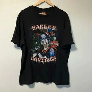 Harley-Davidson  joker face orlando Florida black tee